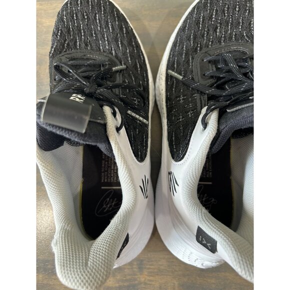Under Armour Curry Flow 9 Black and white Basketball Shoes Mens 6.5 Womens 8 - Picture 3 of 8